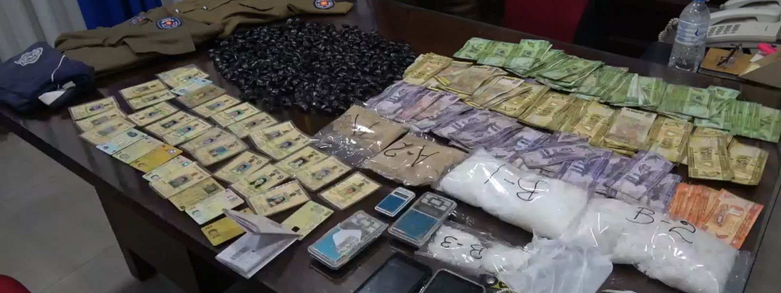 Heroin, Meth, Police Uniforms Found in Ganemulla